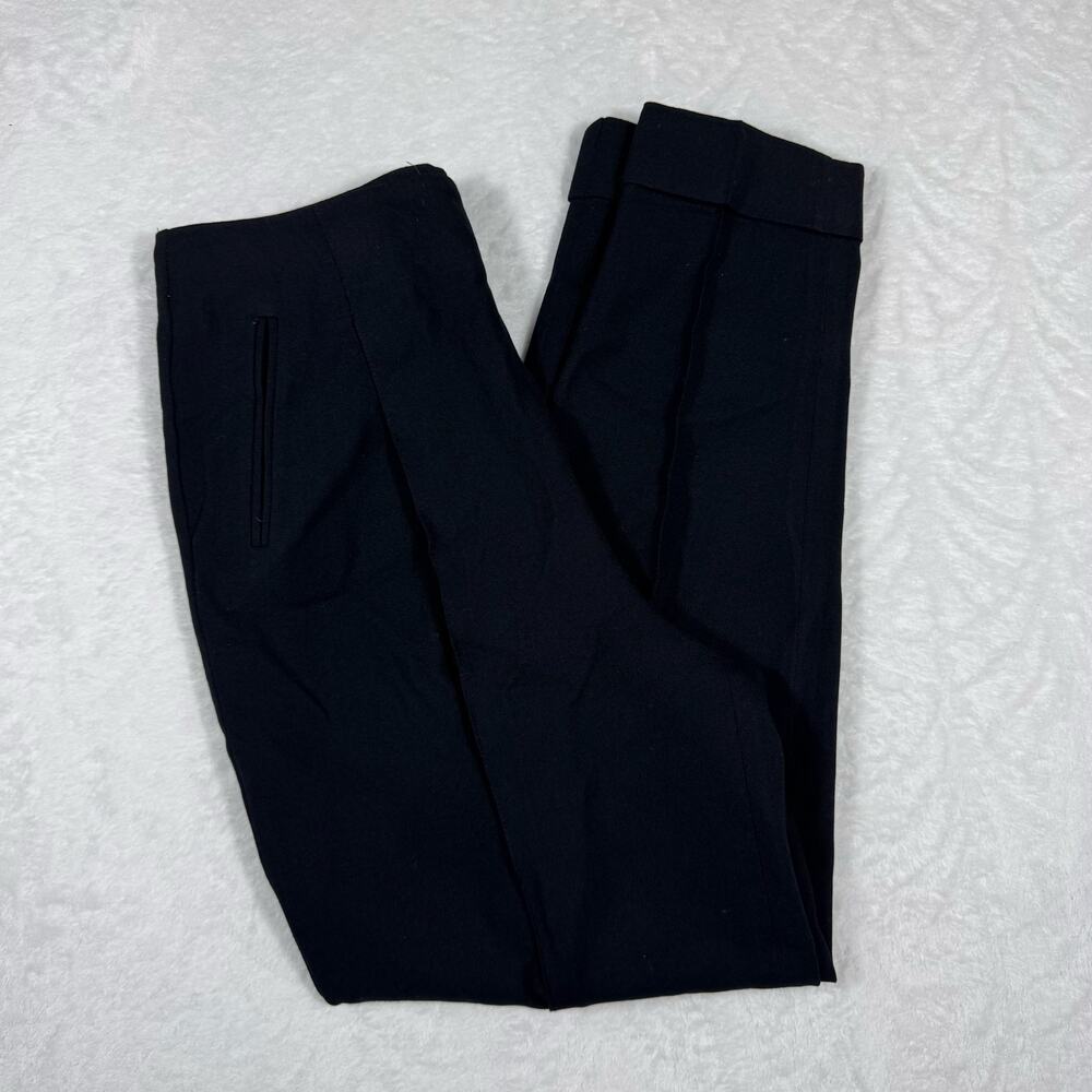 VTG Wool Blend Ann Taylor Finity Women's 12 Black Pleated Trousers Dress Pants